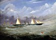 'NYANZA in a squall', the last paddle steamer built for P&O, launched in 1864