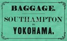 P&O Baggage label for the Southampton to Yokohama service