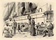 'On Deck' - 'A sketch on the Hurricane Deck', from 'P&O Pencillings', 1892   