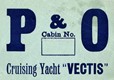 P&O cabin baggage label for the cruising yacht VECTIS
