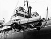 The 'Bluebird K7' being loaded onto BALRANALD in Sydney, 1965