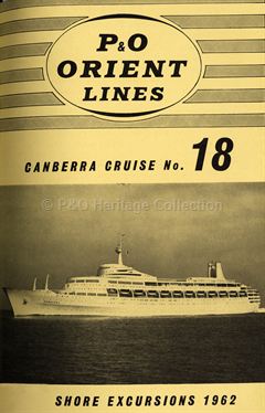 CANBERRA shore excursions brochure 1962