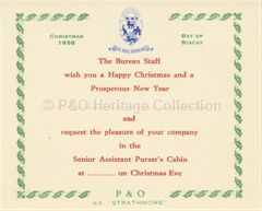 Christmas Invitation STRATHMORE, 1956