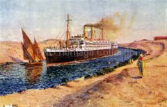 Orient Line ship in CANAL
