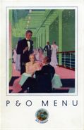 P&O "Gala Night" Menu, STRATHAIRD 1933