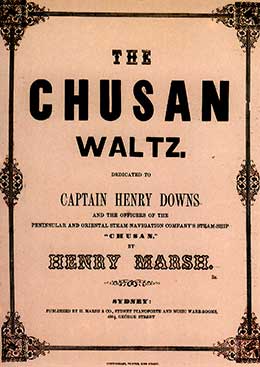 Sheet music for the 'Chusan Waltz'