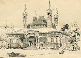 The P&O pavilion at the 1891 Royal Naval Exhibition in London