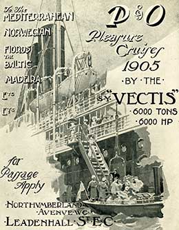 Programme of 'pleasure cruises' on board VECTIS for 1905