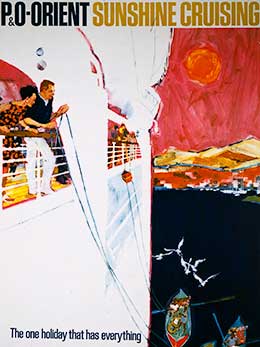 P&O-Orient poster, part of a new advertising campaign,1961-1964