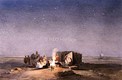 'Encampment by Night' - watercolour from The Route of the Overland Mail to India