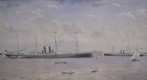 VICTORIA at Tilbury, part of the Jubilee painting by R. H. Neville-Cumming, 1887