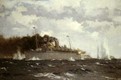 RAWALPINDI as an armed merchant cruiser in battle in the North Atlantic, 23rd November 1939