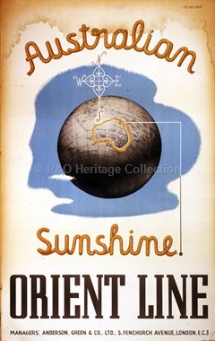 'Australian Sunshine' - Orient Line poster