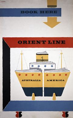 'Book Here' Orient Line poster