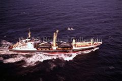Aerial view of AMRA at sea
