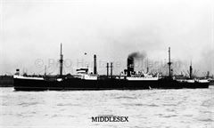 MIDDLESEX in harbour