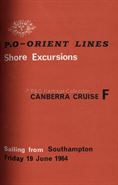 CANBERRA shore excursions brochure 1964