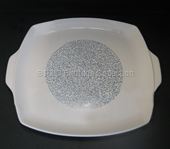 Square serving dish with 'Maze' design